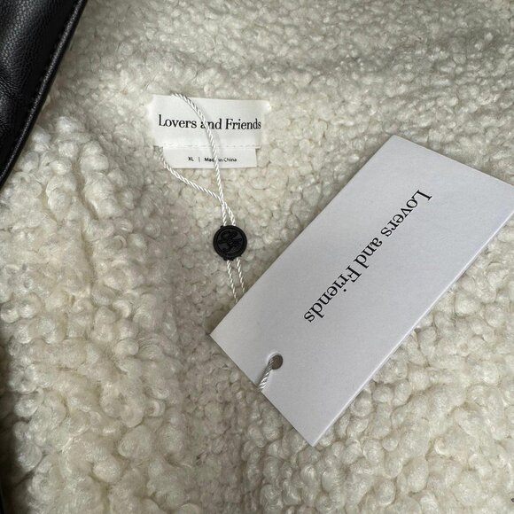 Lovers & Friends Greenpoint Twofer Puffer Jacket Black Size XL NWT - Picture 12 of 12